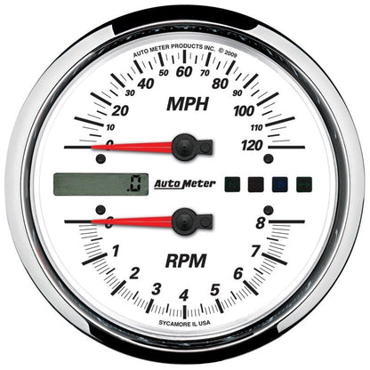 Autometer Pro - Cycle Gauge Tachometer / Speedometer 4 1/2in 8K Rpm/120 Mph White Universal | 19467 - JDMuscleMulti Gaugesatm19467