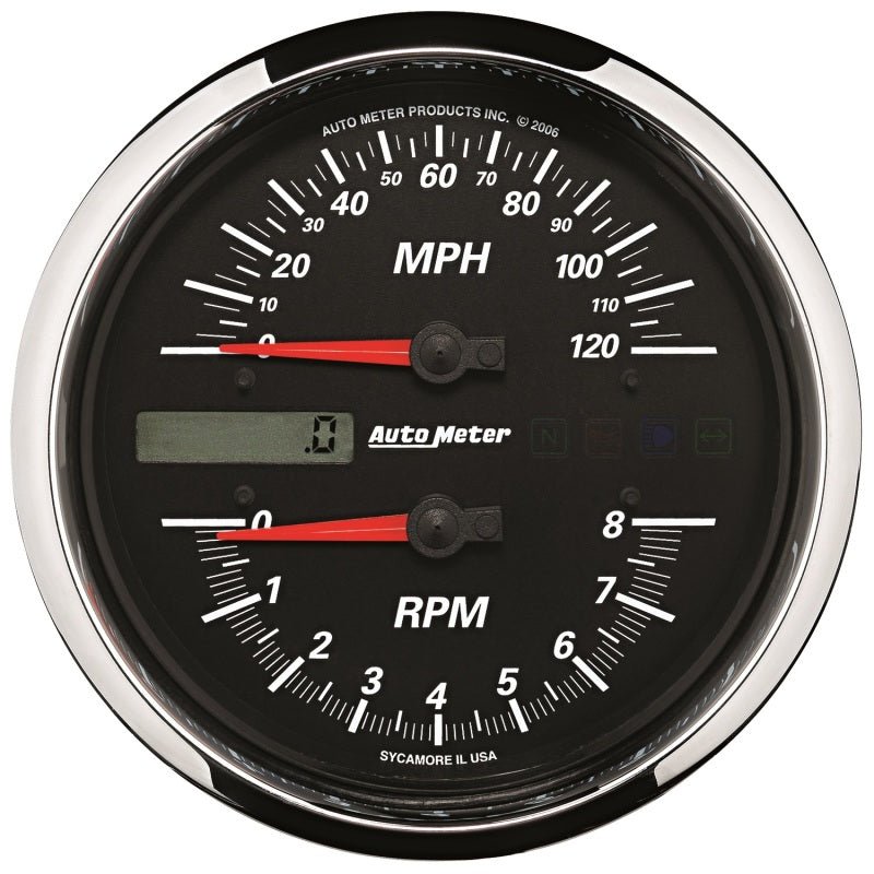 Autometer Pro - Cycle Gauge Tachometer/Speedometer 4 1/2in 8K Rpm/120 Mph Black Universal | 19466 - JDMuscleMulti Gaugesatm19466