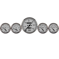 Autometer Silver 5 Pc Kit Box w/ Mech. Speedo / Elec Oil Pressure / Water Temp / Volt / Fuel Level Universal | 1901 - JDMuscleMulti Gaugesatm1901