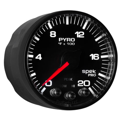 Autometer Spek - Pro 52.4mm 0 - 2000F Digital Stepper Motor Pyrometer Gauge Universal | P310328 - JDMuscleEGT GaugesatmP310328