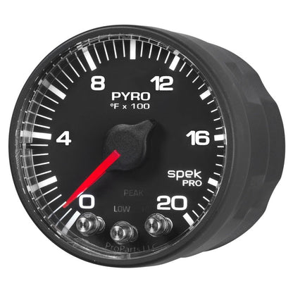 Autometer Spek - Pro 52.4mm 0 - 2000F Digital Stepper Motor Pyrometer Gauge Universal | P310328 - JDMuscleEGT GaugesatmP310328