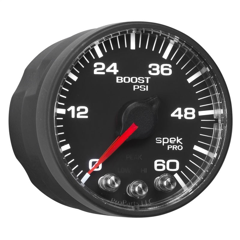 Autometer Spek - Pro 52.4mm 0 - 60 PSI Digital Stepper Motor Boost Gauge Universal | P304328 - JDMuscleBoost GaugesatmP304328