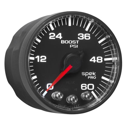 Autometer Spek - Pro 52.4mm 0 - 60 PSI Digital Stepper Motor Boost Gauge Universal | P304328 - JDMuscleBoost GaugesatmP304328