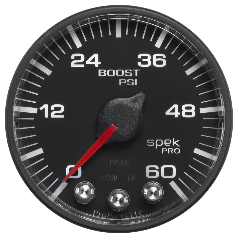 Autometer Spek - Pro 52.4mm 0 - 60 PSI Digital Stepper Motor Boost Gauge Universal | P304328 - JDMuscleBoost GaugesatmP304328