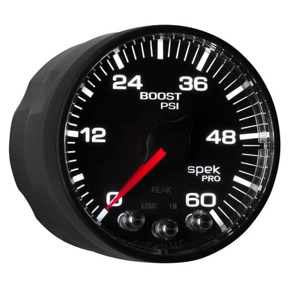 Autometer Spek - Pro 52.4mm 0 - 60 PSI Digital Stepper Motor Boost Gauge Universal | P304328 - JDMuscleBoost GaugesatmP304328