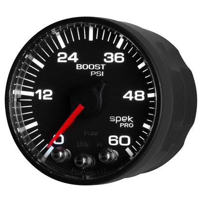 Autometer Spek - Pro 52.4mm 0 - 60 PSI Digital Stepper Motor Boost Gauge Universal | P304328 - JDMuscleBoost GaugesatmP304328