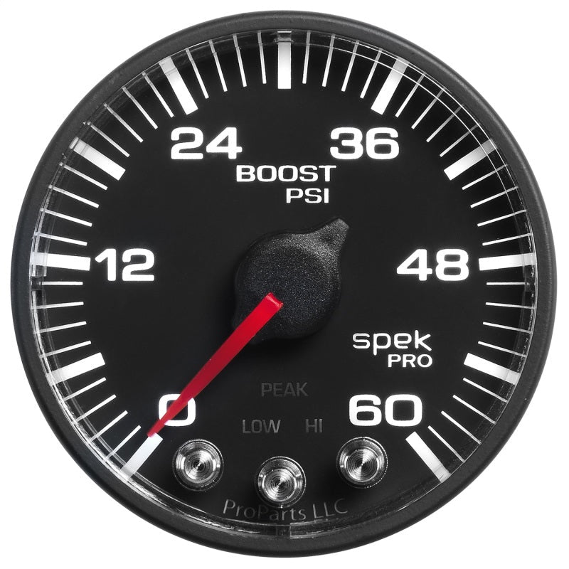 Autometer Spek - Pro 52.4mm 0 - 60 PSI Digital Stepper Motor Boost Gauge Universal | P304328 - JDMuscleBoost GaugesatmP304328