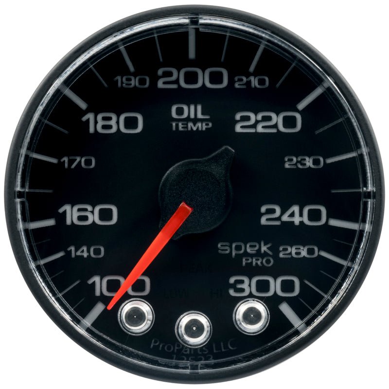 Autometer Spek - Pro 52.4mm 100 - 300 F Deg Digital Stepper Motor Oil Temperature Gauge Universal | P322328 - JDMuscleTemperature GaugesatmP322328