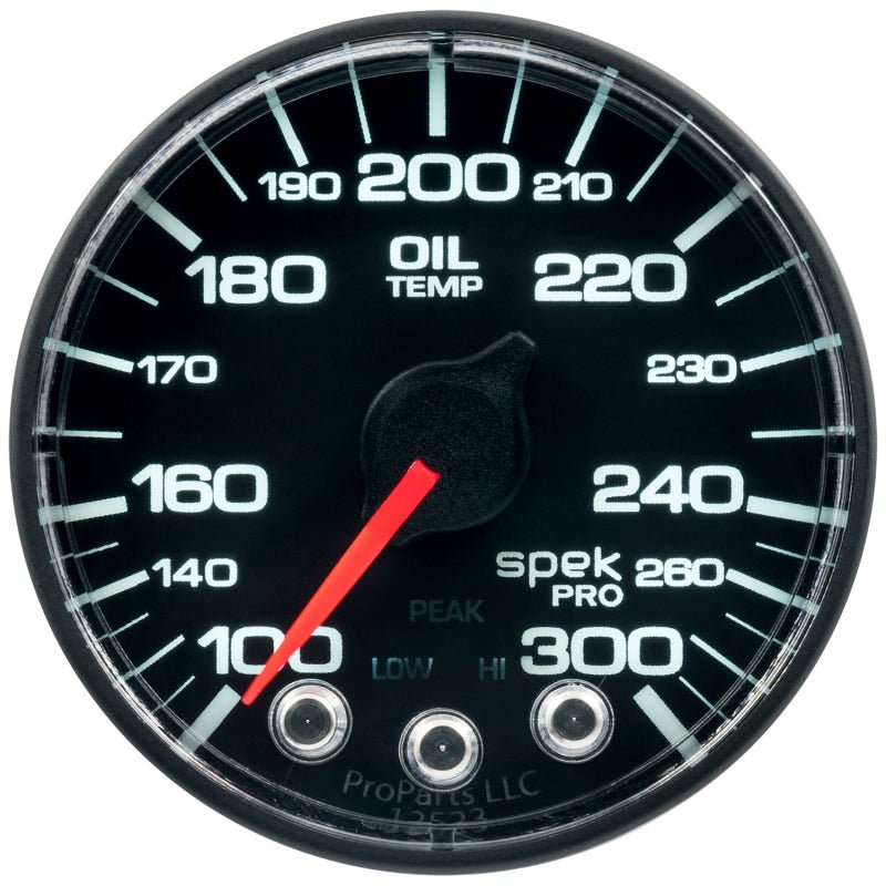 Autometer Spek - Pro 52.4mm 100 - 300 F Deg Digital Stepper Motor Oil Temperature Gauge Universal | P322328 - JDMuscleTemperature GaugesatmP322328