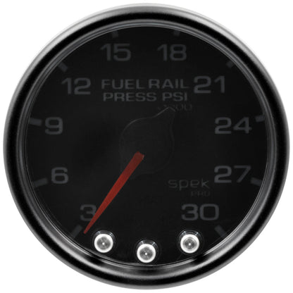 Autometer Spek - Pro Fuel Rail Pressure Gauge 2 1/16in 30Kpsi Stepper Motor W/Peak & Warn Black / Smoke / Black Universal | P32152 - JDMuscleFuel Pressure Regulator GaugesatmP32152