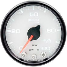 Autometer Spek - Pro Gauge Boost 2 1/16in 100psi Stepper Motor W/Peak & Warn White /Black Universal | P30512 - JDMuscleBoost GaugesatmP30512