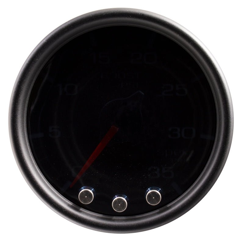 Autometer Spek - Pro Gauge Boost 2 1/16in 35psi Stepper Motor W/Peak & Warn Blacksmoke / Black Universal | P30352 - JDMuscleBoost GaugesatmP30352