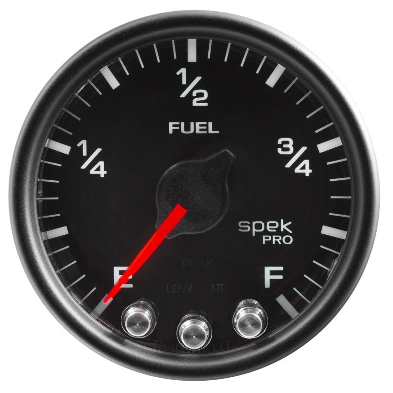 Autometer Spek - Pro Gauge Fuel Level 2 1/16in 0 - 270 Programmable Black /Black Universal | P31232 - JDMuscleMulti GaugesatmP31232