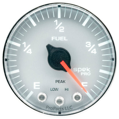 Autometer Spek - Pro Gauge Fuel Level 2 1/16in 0 - 270 Programmable Silver / Chrm Universal | P312218 - JDMuscleMulti GaugesatmP312218