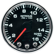 Autometer Spek - Pro Gauge Nitrous Press 2 1/16in 1600psi Stepper Motor W/Peak & Warn Black / Chrome Universal | P32031 - JDMusclePressure GaugesatmP32031