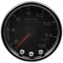 Autometer Spek - Pro Gauge Nitrous Press 2 1/16in 1600psi Stepper Motor W/Peak & Warn Black/Smoked/Black Universal | P32052 - JDMusclePressure GaugesatmP32052