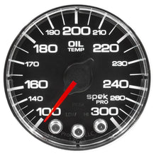 Autometer Spek - Pro Gauge Oil Temperature 2 1/16in 300f Stepper Motor W/Peak & Warn Black / Chrome Universal | P322318 - JDMuscleTemperature GaugesatmP322318
