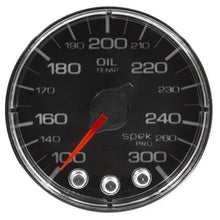 Autometer Spek - Pro Gauge Oil Temperature 2 1/16in 300f Stepper Motor W/Peak & Warn Black / Chrome Universal | P322318 - JDMuscleTemperature GaugesatmP322318