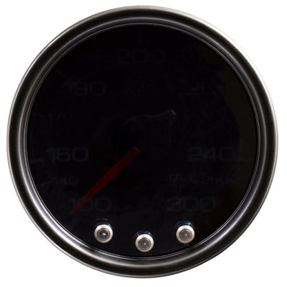 Autometer Spek - Pro Gauge Oil Temperature 2 1/16in 300f Stepper Motor W/Peak & Warn Black / Smoke/ Black Universal | P32252 - JDMuscleTemperature GaugesatmP32252