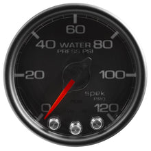 Autometer Spek - Pro Gauge Water Pressure 2 1/16in 120psi Stepper Motor W/Peak & Warn Black / Black Universal | P34532 - JDMusclePressure GaugesatmP34532