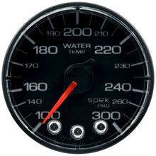 Autometer Spek - Pro Gauge Water Temperature 2 1/16in 300f Stepper Motor W/Peak & Warn Black / Black Universal | P346324 - JDMuscleTemperature GaugesatmP346324
