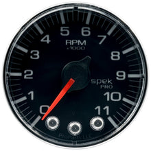 Autometer Spek - Pro Tachometer Gauge 2 1/16in 11K Rpm W/ Shift Light & Peak Mem Black / Chrome Universal | P336318 - JDMuscleTachometersatmP336318