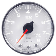 Autometer Spek - Pro Tachometer Gauge 2 1/16in 8K Rpm W/ Shift Light & Peak Mem White / Black Universal | P334128 - JDMuscleTachometersatmP334128