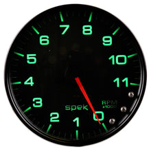Autometer Spek - Pro Tachometer Gauge 5in 11K Rpm W/Shift Light & Peak Mem Black/Black Universal | P23932 - JDMuscleTachometersatmP23932