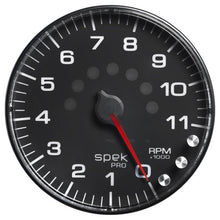 Autometer Spek - Pro Tachometer Gauge 5in 11K Rpm W/Shift Light & Peak Mem Black/Black Universal | P239328 - JDMuscleTachometersatmP239328