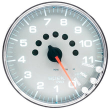 Autometer Spek - Pro Tachometer Gauge 5in 11K Rpm W/Shift Light & Peak Mem Silver/Chrome Universal | P23921 - JDMuscleTachometersatmP23921