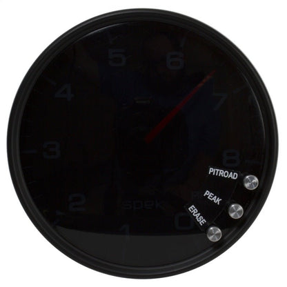 Autometer Spek - Pro Tachometer Gauge 5in 8K Rpm W/Shift Light & Peak Mem Black / Smoke / Black Universal | P23852 - JDMuscleTachometersatmP23852