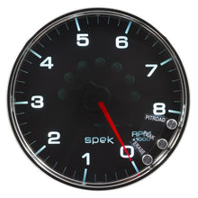 Autometer Spek - Pro Tachometer Gauge 5in 8K Rpm W/Shift Light & Peak Mem Black/Chrome Universal | P23831 - JDMuscleTachometersatmP23831