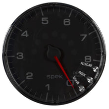 Autometer Spek - Pro Tachometer Gauge 5in 8K Rpm W/Shift Light & Peak Mem Black/Chrome Universal | P238318 - JDMuscleTachometersatmP238318