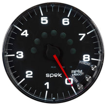 Autometer Spek - Pro Tachometer Gauge 5in 8K Rpm W/Shift Light & Peak Mem Black/Chrome Universal | P238318 - JDMuscleTachometersatmP238318