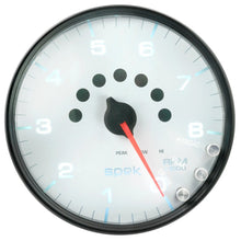Autometer Spek - Pro Tachometer Gauge 5in 8K Rpm W/Shift Light & Peak Mem White/Black Universal | P23812 - JDMuscleTachometersatmP23812
