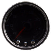 Autometer Spek - Pro Vaccum/Boost Gauge 2 1/16in 30Inhg - 30psi Stepper Motor Peak & Warn Black / Smoke / Black Universal | P30252 - JDMuscleBoost GaugesatmP30252