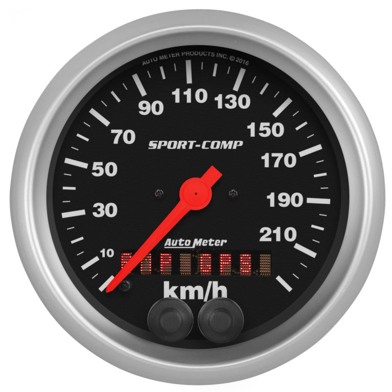 Autometer Sport - Comp 3 - 3/8in. 0 - 225KM/H GPS Speedometer Gauge Universal | 3982 - M - JDMuscleMulti Gaugesatm3982-M