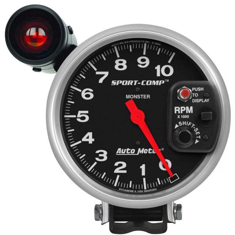 Autometer Sport - Comp 5 inch 10K RPM Shift Light Tachometer Universal | 3904 - JDMuscleTachometersatm3904