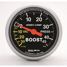 Autometer Sport-Comp 52mm 45 PSI Mechanical Boost Gauge Universal | atm3308 - JDMuscleBoost Gaugesatm3308