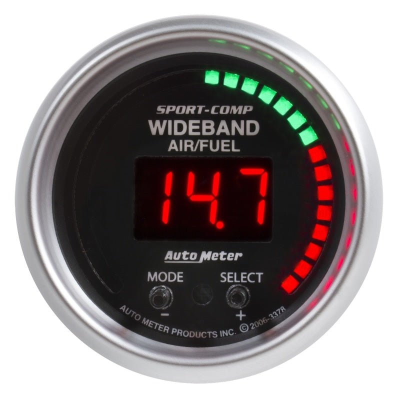 Autometer Sport - Comp 52mm Air/Fuel Ratio Pro Plus Digital w/ Peak & Warning Gauge Universal | 3397 - JDMuscleAir Fuel Ratio Gaugesatm3397