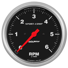AutoMeter Sport - Comp 5in. 0 - 6K RPM In - Dash Tachometer Gauge Universal | 3997 - JDMuscleTachometersatm3997