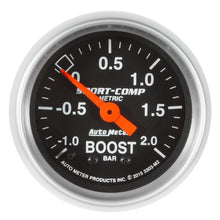Autometer Sport - Comp Gauge Vac/Boost 2 1/16in - 1 - +2 Bar Mechanical Sport - Comp Universal | 3303 - M2 - JDMuscleBoost Gaugesatm3303-M2