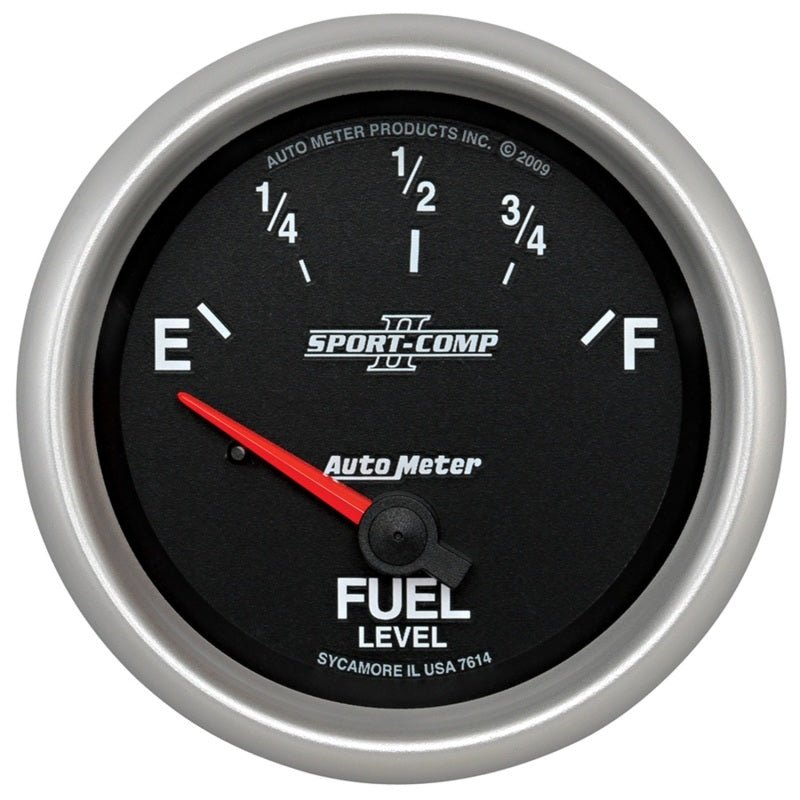 Autometer Sport - Comp II 2 - 5/8in Short Sweep Electronic 0 - 90ohms Fuel Level Gauge Universal | 7614 - JDMuscleMulti Gaugesatm7614