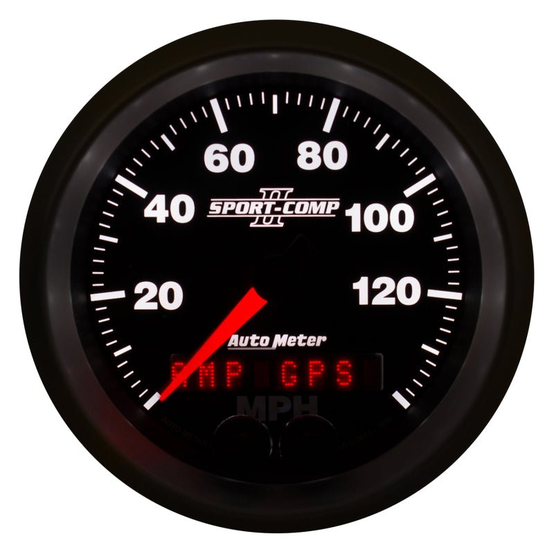 Autometer Sport - Comp II 3 - 3/8in 0 - 140MPH In - Dash Electronic GPS Programmable Speedometer Universal | 3680 - JDMuscleMulti Gaugesatm3680