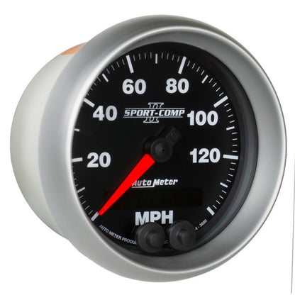 Autometer Sport - Comp II 3 - 3/8in 0 - 140MPH In - Dash Electronic GPS Programmable Speedometer Universal | 3680 - JDMuscleMulti Gaugesatm3680