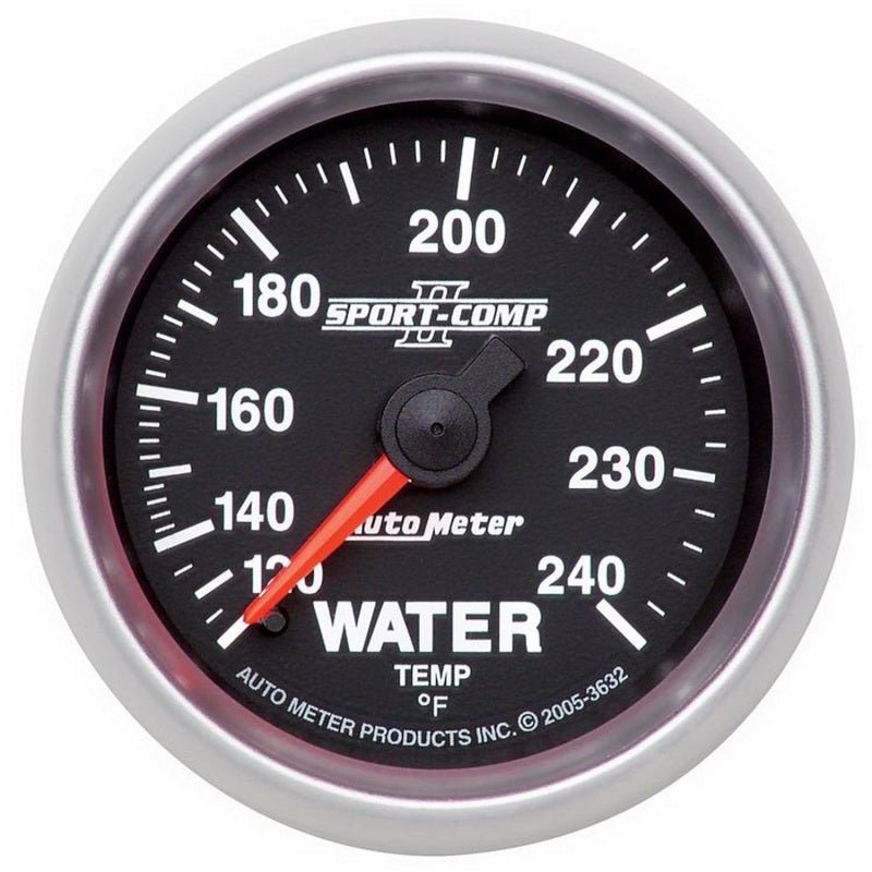 Autometer Sport - Comp II 52mm 120 - 240 F Mechanical Water Temperature Gauge Universal | 3632 - JDMuscleTemperature Gaugesatm3632