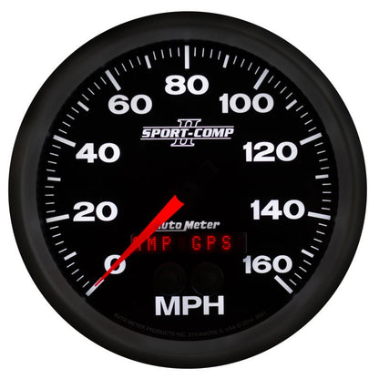 Autometer Sport - Comp II 5in 0 - 140MPH In - Dash Electronic GPS Programmable Speedometer Universal | 3681 - JDMuscleMulti Gaugesatm3681