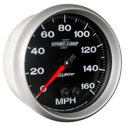 Autometer Sport - Comp II 5in 0 - 140MPH In - Dash Electronic GPS Programmable Speedometer Universal | 3681 - JDMuscleMulti Gaugesatm3681