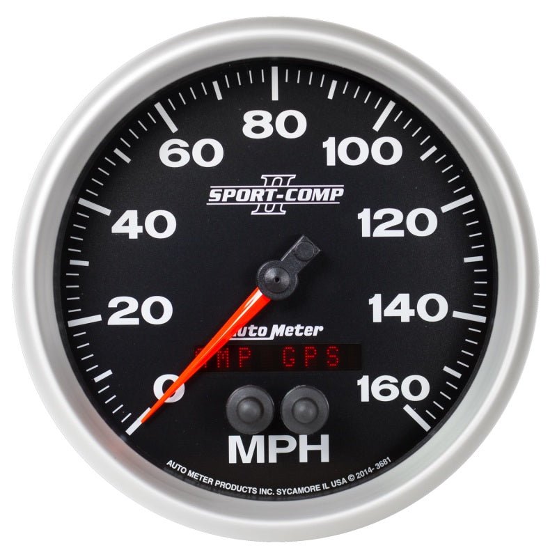 Autometer Sport - Comp II 5in 0 - 140MPH In - Dash Electronic GPS Programmable Speedometer Universal | 3681 - JDMuscleMulti Gaugesatm3681