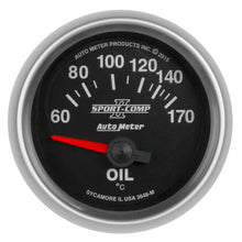 Autometer Sport - Comp II Gauge Oil Temp 2 1/16in 60 - 170f Electric Universal | 3648 - M - JDMuscleMulti Gaugesatm3648-M